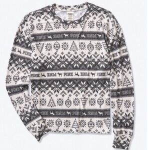 Victoria’s Secret PINK Pajama Top - Fair Isle Large